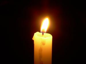 candle in darkness