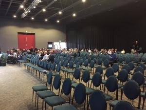 Empty chairs at the Medico-political forum