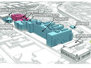 Site plan of the new Dunedin Hospital scheduled for completion in 2028 