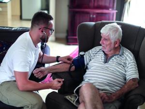 Elderly blood pressure check