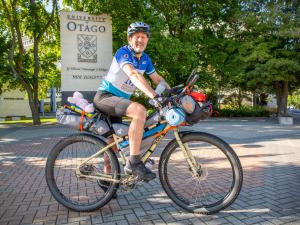 Haxby Abbott on his bike