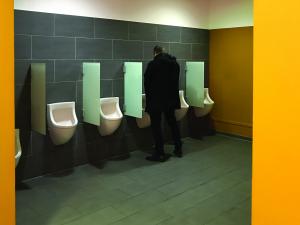 Man at a urinal