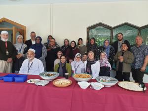 Muslim support workers and other Purapura Whetu staff at Christchurch's Al Door mosque, Feb 2020