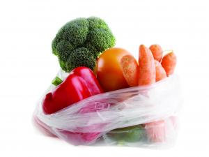 Vegetables in plastic bag