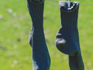 Socks on washing line