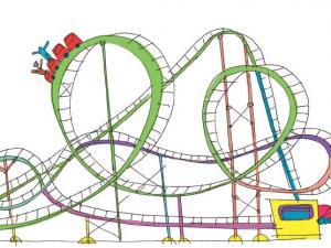 squiggly green roller coaster