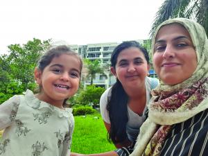 Fateme Moloodi (Midwife) with her daughters