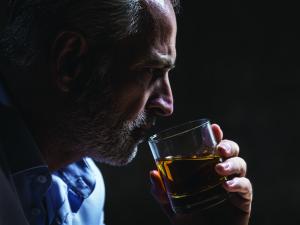 Man drinking alcohol