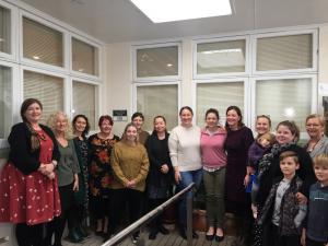 Julie Anne Genter with midwives at Helensville birthing centre