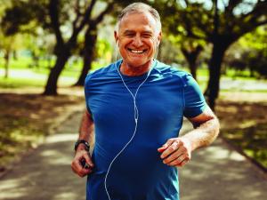 Man out for a run, running, exercise