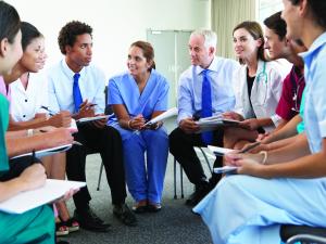 Doctors, meeting, group discussion