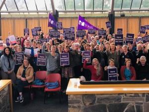 Practice nurse stop work rally Chch 23 July NZNO