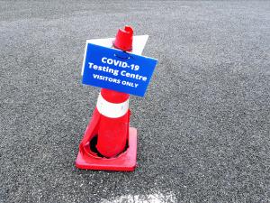 COVID19 Testing centre traffic cone