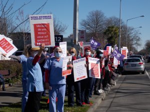  Practice nurse strike rally protest Bealey Ave, Chch 3 Sept 2020