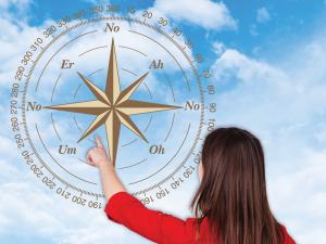 Woman with compass