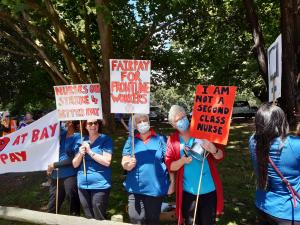 Strike rally Auckland Second Class nurse