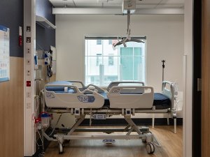 hospital bed at Auckland City Hospital