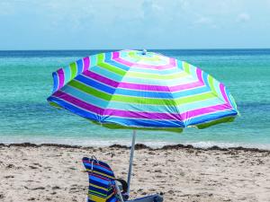 Deck chair on the beach