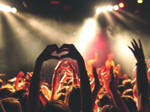 Hands making a heart shape, concert, Anthony Delanoix, Unsplash