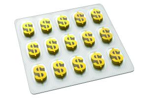 money pills drugs blister pack