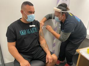 Aaron Te Moananui vaccinated for COVID 9 March