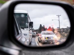 police on road