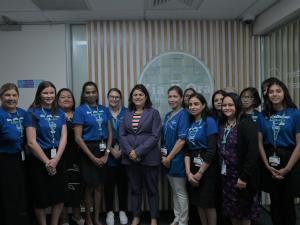 Ayesha Verrall with Breastscreen Auckland team