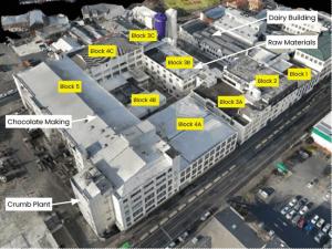 Cadbury factory demolition diagram