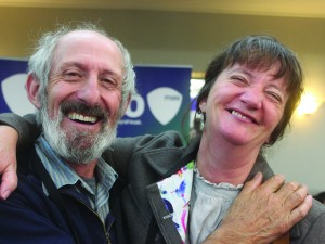 Martin London and Fiona Bolden hugging at the National Rural Health Conference 2021