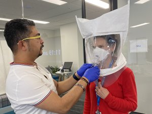 ProCare's fit test mask training with its practice support team