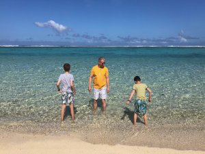 Boys in the water Rarotonga cropped