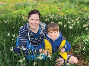 GP and researcher Geraldine Wilson with son