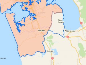 Hauraki Covid boundary map