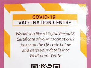 Verify vax certirficate app poster horizontal