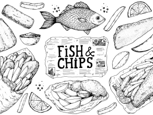 Fish and Chips VECTOR CR DiViArt on iStock