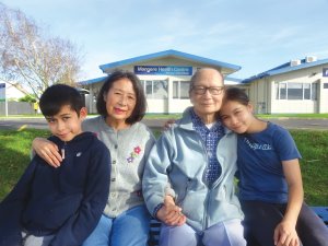 Percy Wu, Judy Wu, grandchildren Louise and Andre 