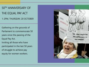 Equal Pay 50th Anniversary poster