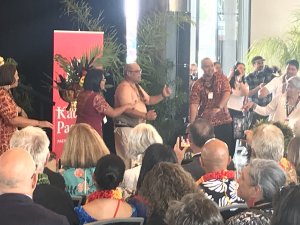 Minister of Pacific Peoples Apito William Sio stripped down to lead a spirited tribute to Rachel Karalus 