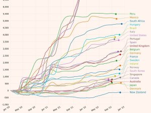 Excess deaths per million since January 2020