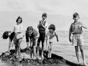 at the beach, 1964