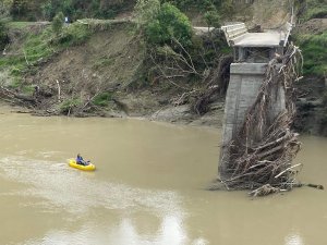 Sally Officer in raft