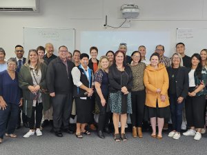 Taikorihi Partnership Group recently presented their locality’s health priorities to Te Whatu Ora. This included Te Whatu Ora Chief Executive Fepulea’i Margie Apa; National Localities Co-Director Kylie Ormrod; Tumuwhakaruruhau Tikanga, Chief of Tikanga, Mahaki Albert; and National Director, Commissioning Abbe Anderson. 