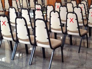 Chairs red crosses CR andy0man on iStock