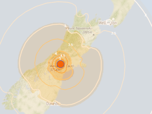 GeoNet image (Geraldine earthquake)