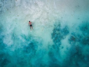 Man in ocean