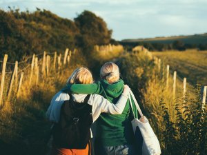 Friends walking