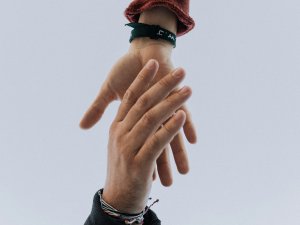 View of two persons hands