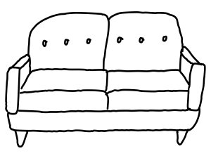 Couch C lineart CR Nadine De Trevile on iStock 