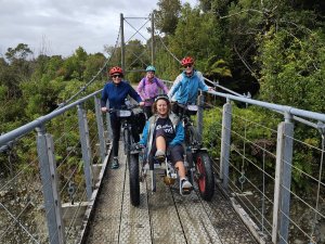 Natalie Gauld on west coast wilderness trail