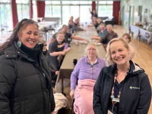 Whaea Tania Sharee Williams of Araiteuru Marae and WellSouth’s Deb Gallon